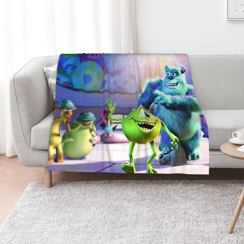 Cute Disney Monster University Baby Blanket with Personalized Name - Image 3