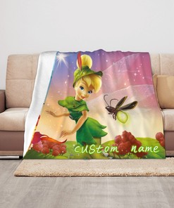 Cute Disney Tinker Bell Blanket Personalized for Baby Girl or Boy Gifts