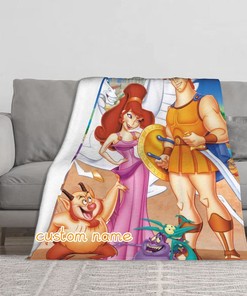 Cute Hercules Blanket for Kids - Available in Sherpa and Fleece, Perfect Bedroom Decor for Disney Fans