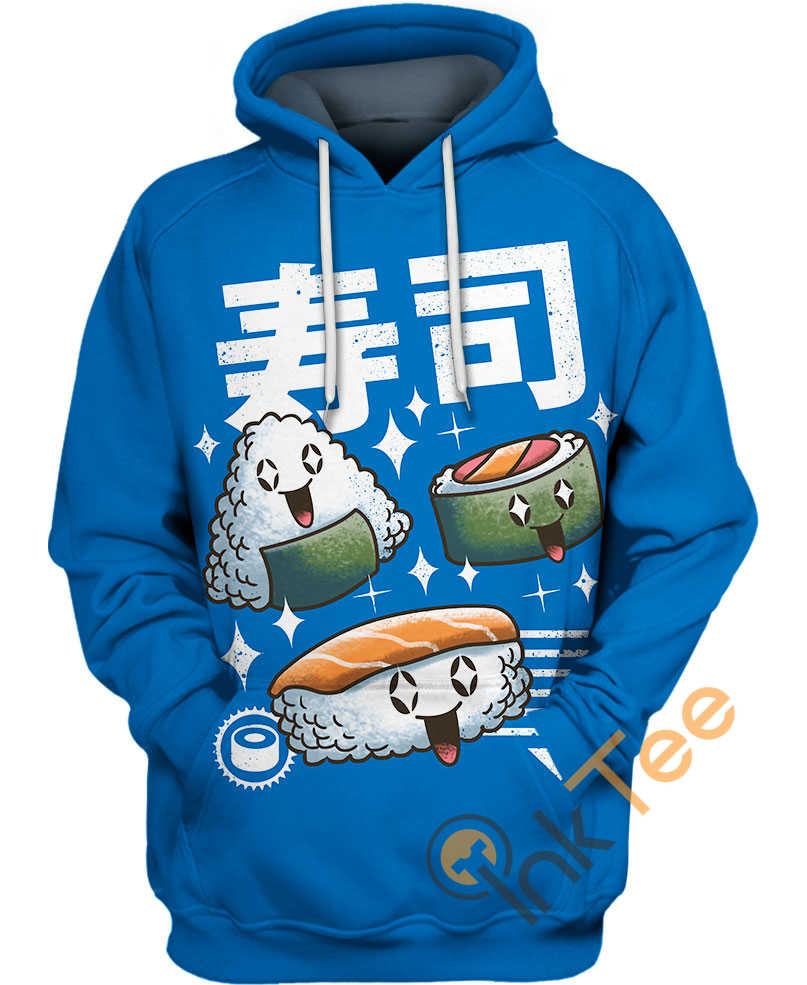 Cute Kawaii Sushi All Over Print 3D Hoodie