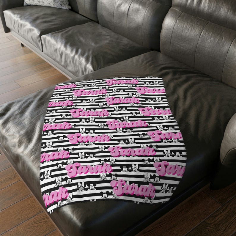 Cute Mickey Mouse Blanket for Baby Boy - Personalized Disney Blanket Gift with Fleece and Sherpa - Image 2