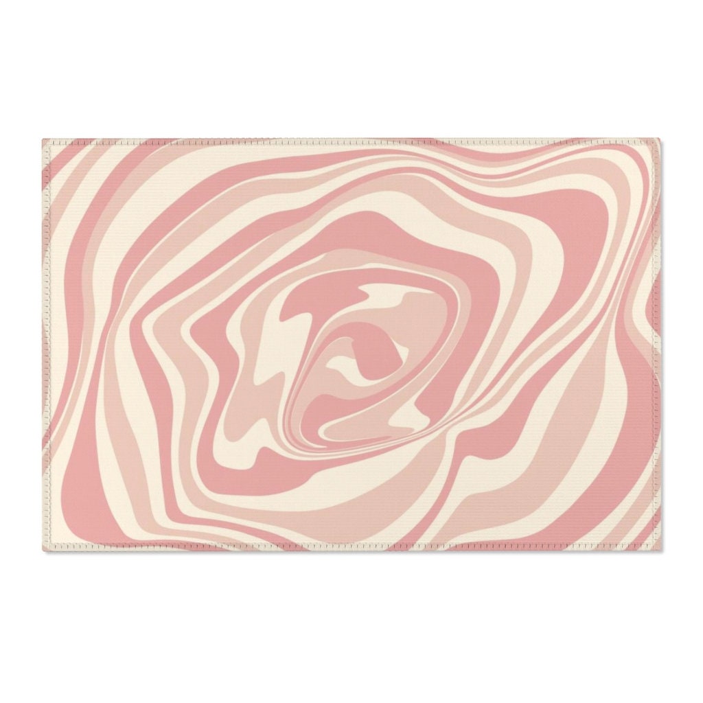 Cute Mushroom Personalized Retro Rug with Non-Slip Floor Mat for Living Room or College Dorm
