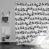 Cute Panda black white Shower Curtain | Animal zoo forest jungle wildlife Bathroom Curtain & Mat