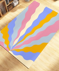 Cute Rug with Personalized Name or Message for Chic Living Room or Bedroom Decoration