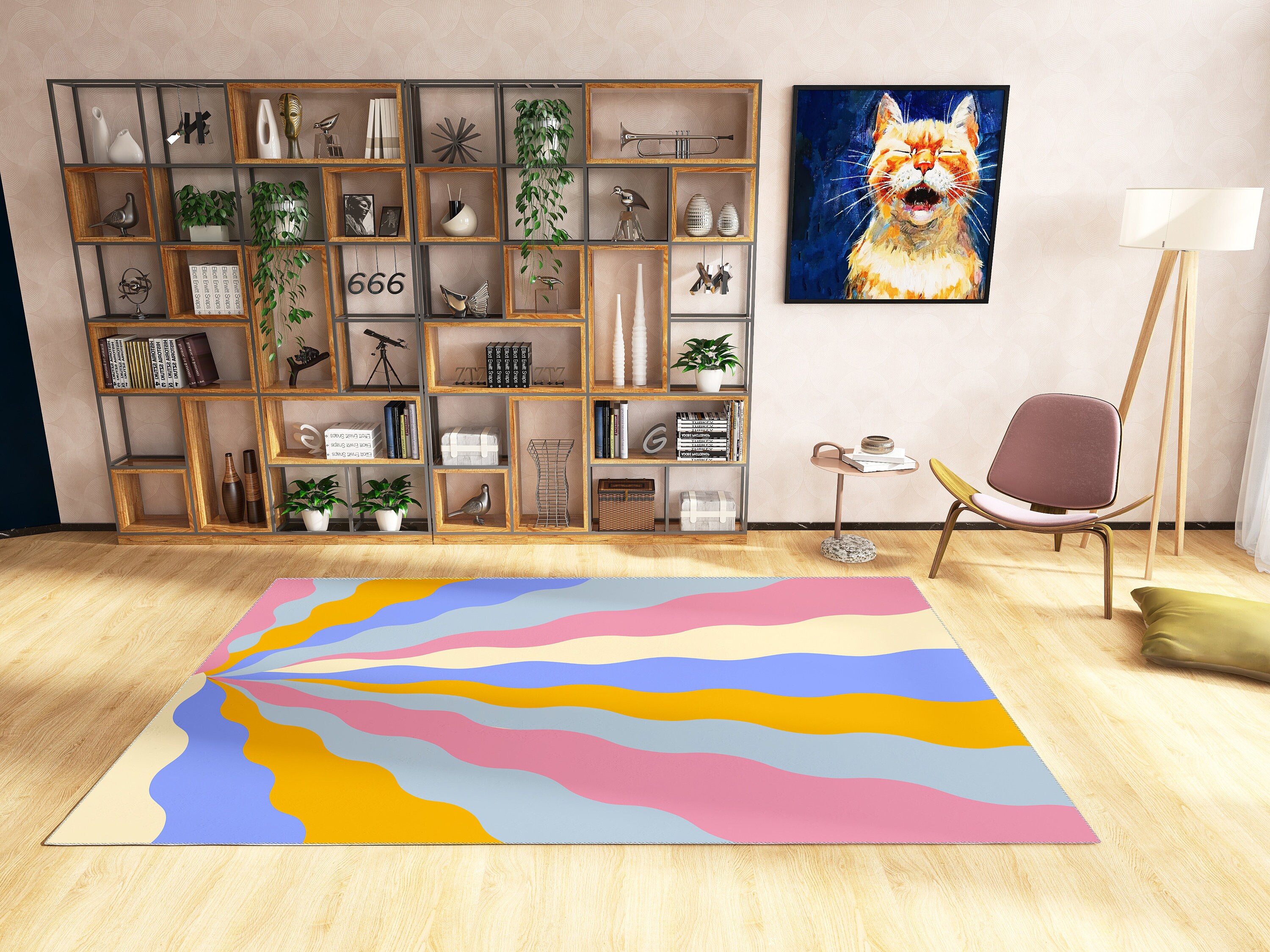 Cute Rug with Personalized Name or Message for Chic Living Room or Bedroom Decoration - Image 2