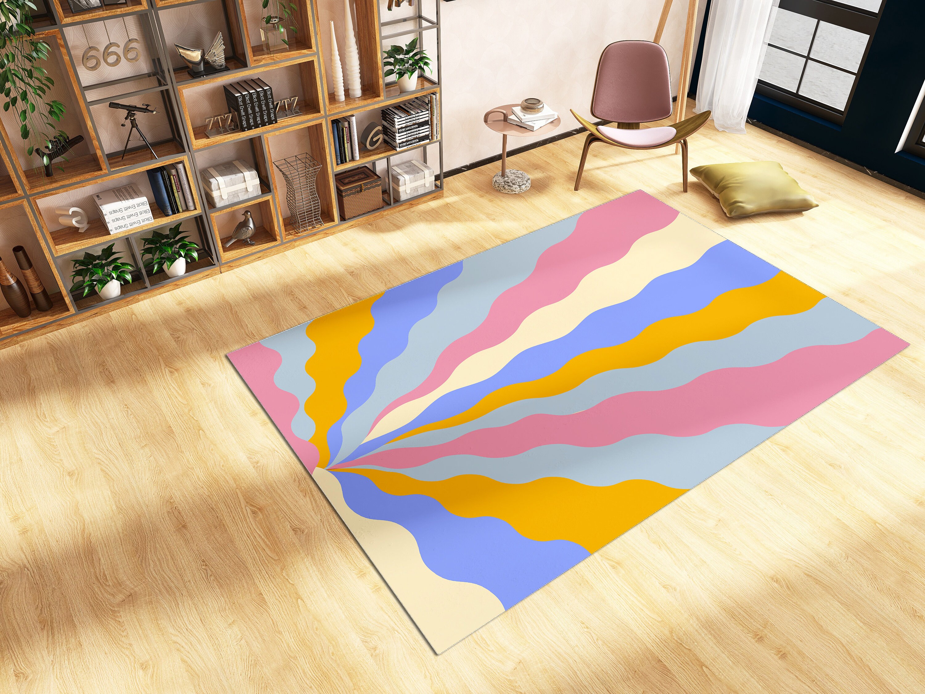 Cute Rug with Personalized Name or Message for Chic Living Room or Bedroom Decoration - Image 4