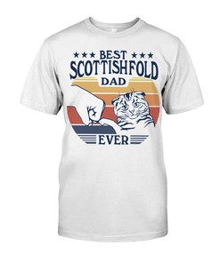 Cute Scottish Fold Cat T-Shirt For Men - A Unique And Stylish Addition To Your Cat Clothing Collection