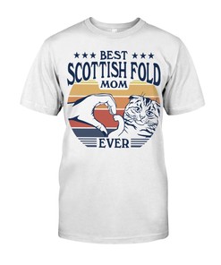 Cute Scottish Fold Cat T-Shirt For Women - A Fun Addition To Your Cat Clothing Collection