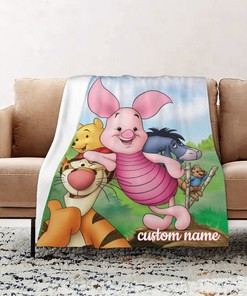 Cute and Soft Disney Piglet Blanket - Perfect for Cuddling Up During Movie Night
