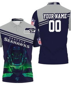 DK Metcalf Seattle Seahawks Legend Champions 2020 NFL Season NFC West Champs 3D All Over Print Polo Shirt