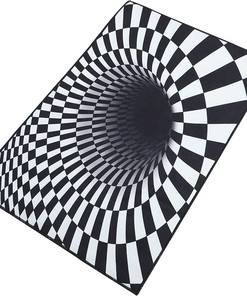 DOITOOL 3D Visual Plaid Optical Illusion Rug - A Funny and Quirky Addition to Your Home Décor