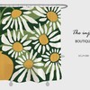 Daisy Flowers Waterproof Shower Curtain with Custom Sizes and Hooks