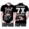 Dale Earnhardt Legend Car Racer 7x Champion All Over Print Polo Shirt with Signature and Breathable Fabric