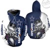 Dallas Cowboys 3D Hoodie with Jack Skellington and Zero Print