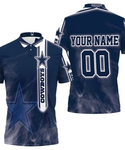 Dallas Cowboys All Over Print Polo T-shirt with Personalized 3D Design and Breathable Fabric.