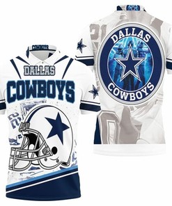 Dallas Cowboys Helmet Nfc East Division Super Bowl 2021 3D All Over Print Polo Shirt for NFL Fans