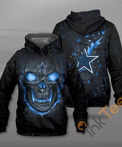 Dallas Cowboys Lava Skull 3D All-Over Print Hoodie