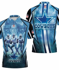 Dallas Cowboys Legend Player 19, 4, and 21 3D All Over Print Polo Shirt with Breathable Fabric