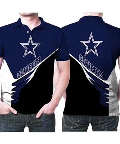 Dallas Cowboys Logo Best NFL Team Breathable Fabric 3D Printed Polo Shirt for Dallas Cowboys Fans