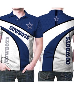 Dallas Cowboys National Football League Logo All Over Print Polo Shirt For NFL Enthusiasts