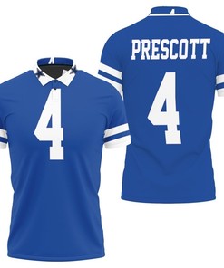 Dallas Cowboys Royal Rivalry Throwback Jersey Inspired Style 3D All Over Print Polo Shirt