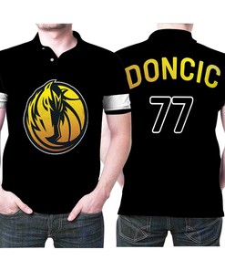 Dallas Mavericks Luka Doncic 77 NBA Basketball Golden Edition White Jersey Style Gift 3D All Over Print Polo Shirt