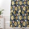 Dark Floral Fabric Boho Shower Curtain, Adds a Touch of Mystery to Your Bathroom Decor,  Bath Curtain with Floral Print