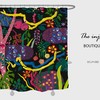 Darkness Forest Flower Garden Boho Shower Curtain with Customizable Sizes