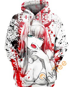 Darling in the Franxx Zero Two Custom All Over Print 3D Hoodie