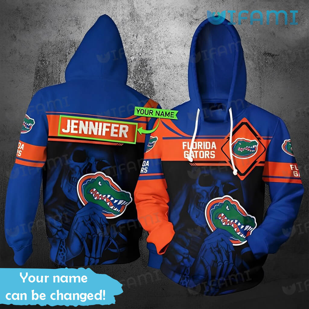 Death Holding Florida Gators Hoodie 3D Customized Logo Gators Gift