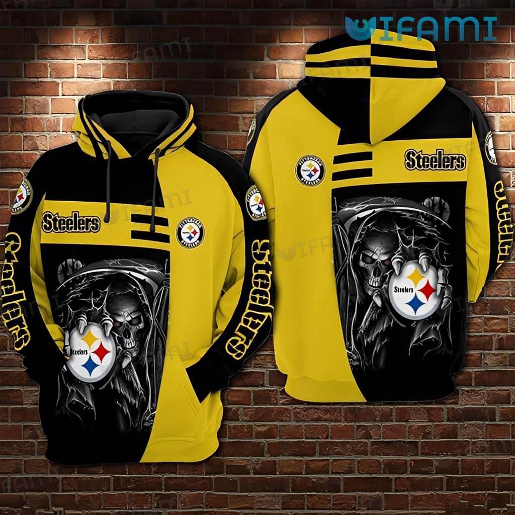 Death Holding Logo - Steelers Sideline 3D All Over Print Hoodie