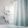 Delicate Brokeh Lights Shower Curtain with Stormy Aqua Bathroom Decor