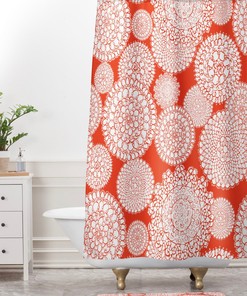 Delightful Doilies Saffron Design Brings a Bold Splash of Colors to Your Boho Bathroom