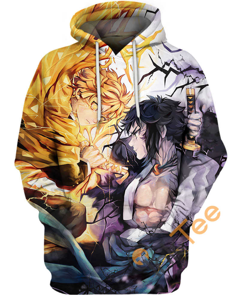 Demon Slayer Kaigaku X Zenitsu All Over Print 3D Hoodie