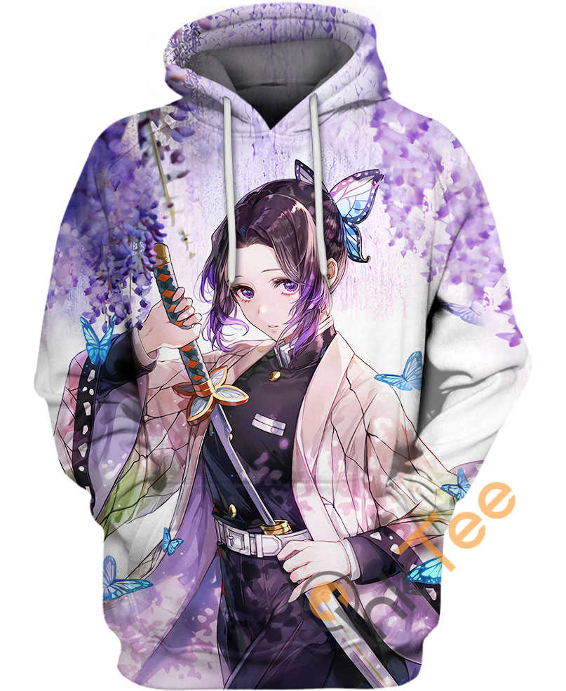 Demon Slayer Kocho Shinobu Insect Pillar All Over Print 3D Hoodie