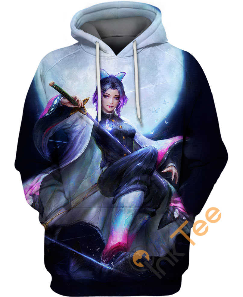 Demon Slayer Shinobu Kocho Butterfly All Over Print 3D Hoodie