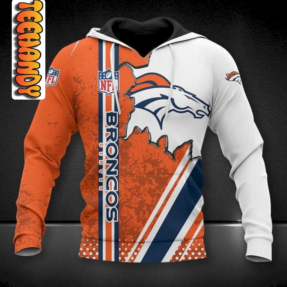 Denver Broncos Football NFL 3D All-Over Print Hoodie for Luxury and Sport Lovers