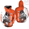 Denver Broncos Jack Skellington and Zero 3D Zip-Up Hoodie in All Over Print