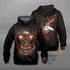 Denver Broncos Lava Skull 3D All-Over Print Hoodie