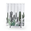 Desert Cactus Plants Shower Curtain | Cool Bathroom Decor | Southwest Style | Restroom Shower Curtains