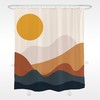 Desert Sunset Shower Curtain - Modern Art Decoration - Waterproof with Custom Sizes for Bathtub