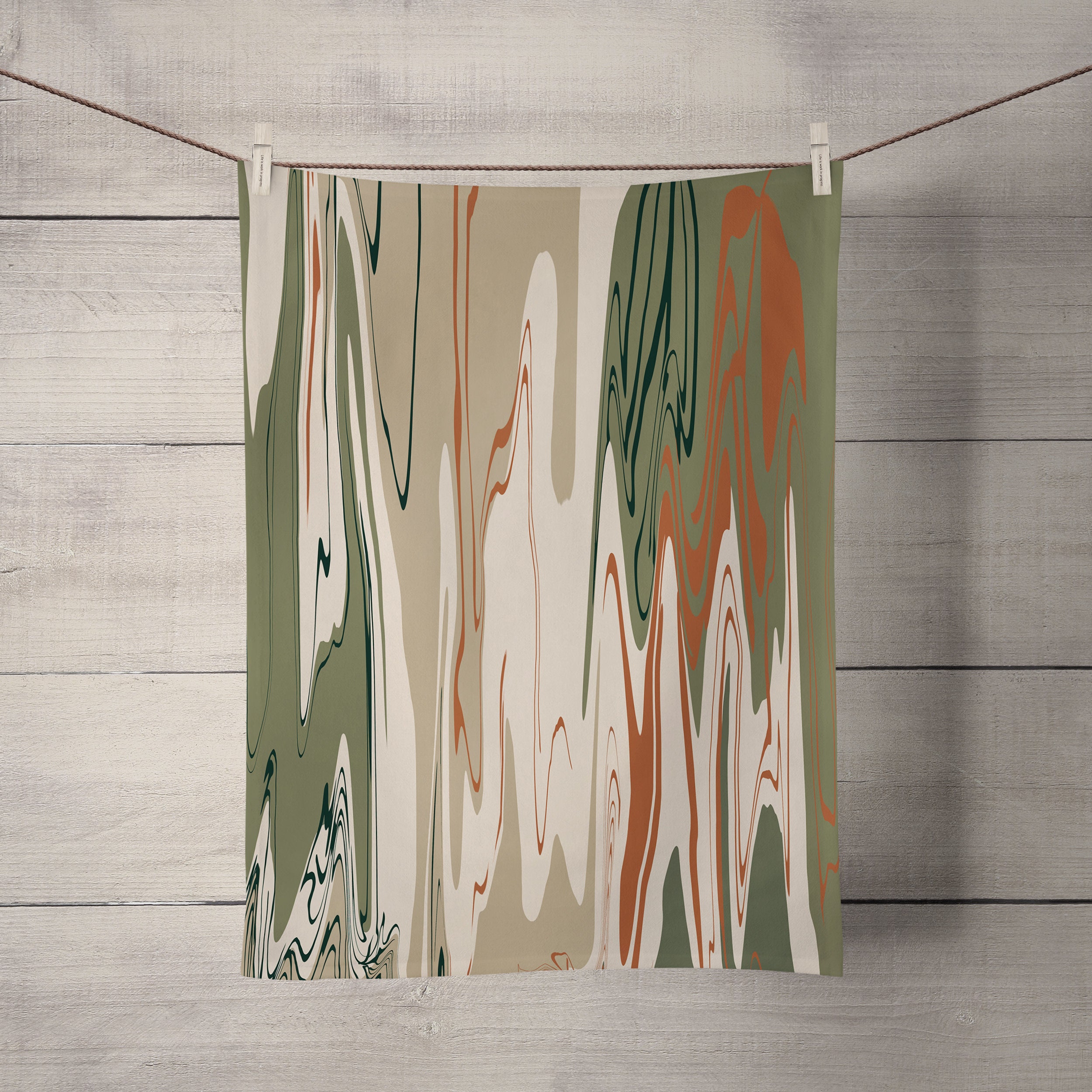 Desert Swirl Shower Curtain, Optional Bathroom Set Boho Bathroom Decor with Print Shower Curtain Print - Image 4