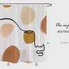 Designer Abstract Line Shower Curtain, Simple Elegant Bathroom Set with Hooks, Custom Sizes Available