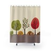 Designer Tree Shower Curtain | Contemporary Bathroom Decor | Modern Shower Curtain | Kids Bathroom Shower Curtain