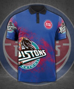 Detroit Pistons 3D Polo Shirt - Perfect For Piston Fans- Get This All Over Print Shirt 3D T-shirt