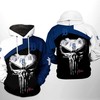Detroit Tigers MLB Skull 3D Zip Up Hoodie