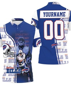 Devin Singletary #26 Buffalo Bills AFC East 2020 Personalized Polo Shirt with