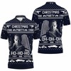 Die Hard 3D Sweater Style Polo Shirt with Christmas 1988 Party and Yippee Ki Yay Quote