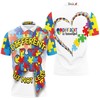 Different But Not Less Puzzle Autism Polo Shirt with 3D T-Shirt and All Over Print Design