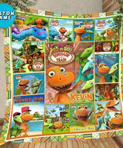 Dinosaur Train Gifts for Kids with Personalized Dinosaur Train Quilt Blanket